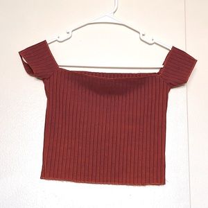 Burgundy Body Crop Top
